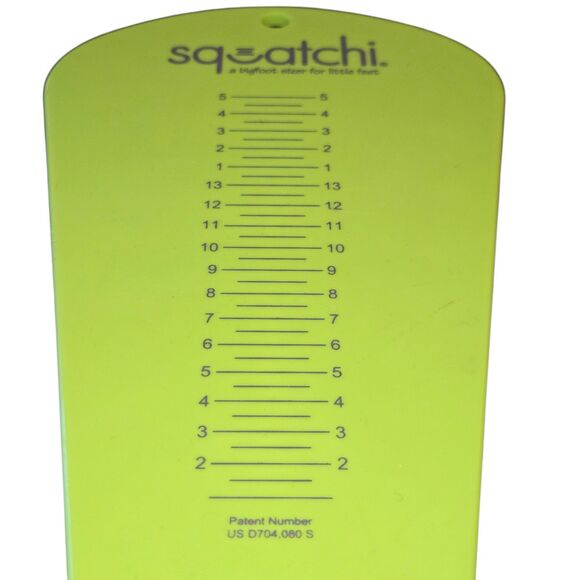 Squatchi A Bigfoot Sizer For Little Feet Neon Green Plastic Child's Foot Sizer - Picture 4 of 5